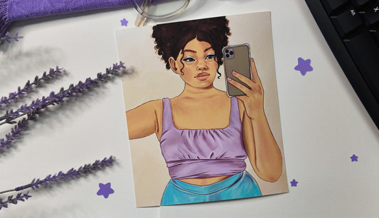 "Mirror Selfie" Art Print