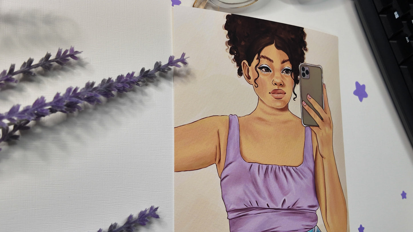 "Mirror Selfie" Art Print